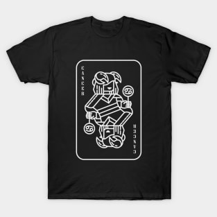 Cancer Zodiac horoscope line art playing card style T-Shirt